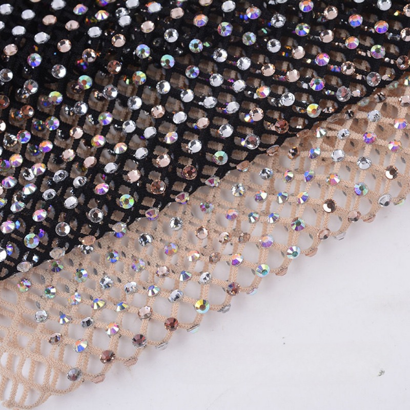 50x120 ซม.เย็บ Rhinestones ตาข - Crystal Mesh Fabric บทวิจารณ์และราคา