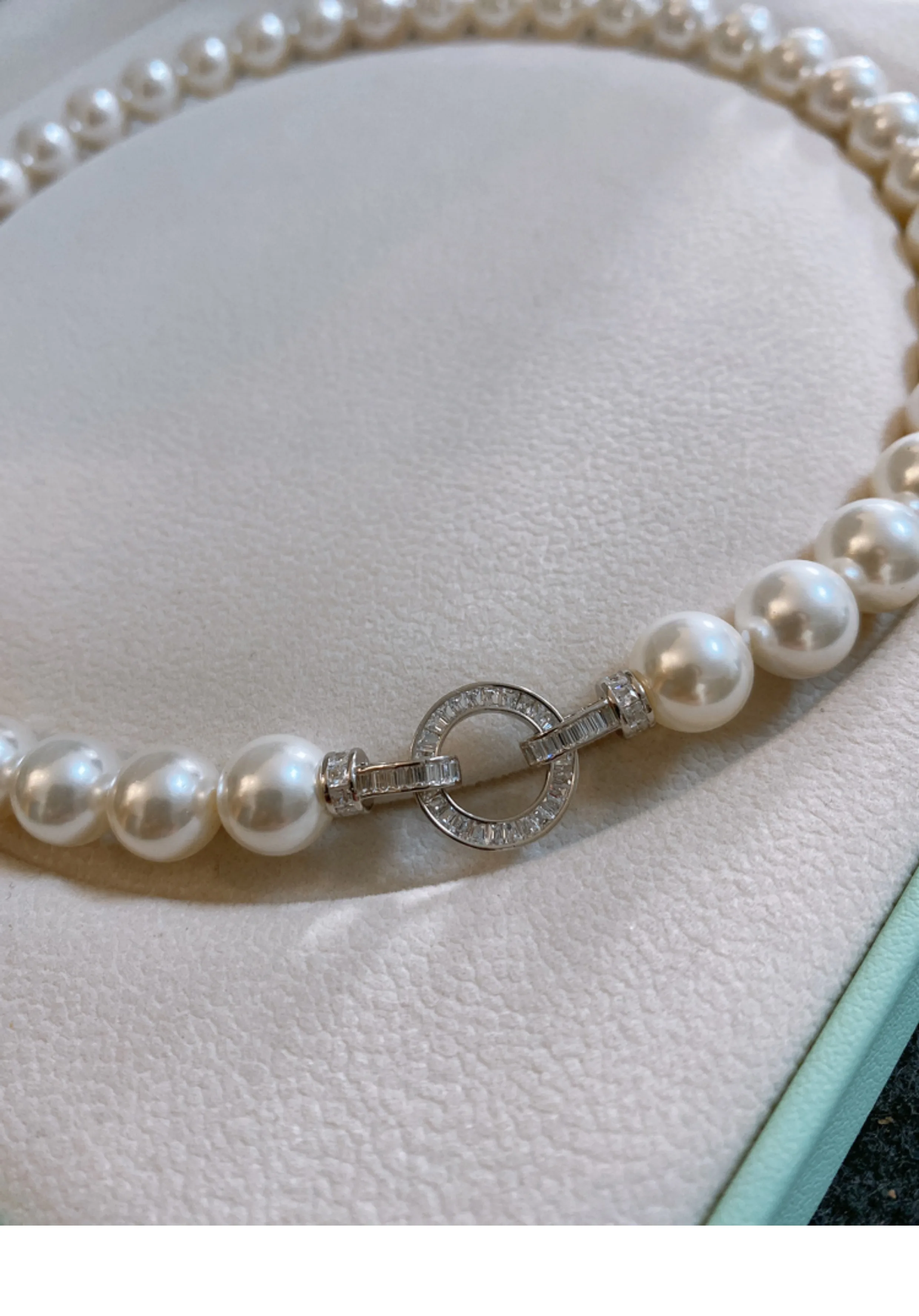 สร้อยคอมุกอะโกย่าธรรมชาติทรงกล - Pearl Trim Chain บทวิจารณ์และราคา